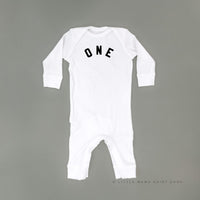 Birthday Number - One - Block Font - Baby Sleeper