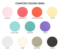 Embroidered Tone on Tone - Comfort Colors TANK - Forever Chasing Sunsets