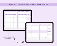 2026 Simply Elegant Digital Planner in Purple