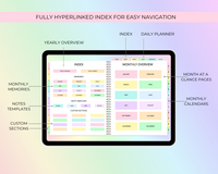 2026 Simply Elegant Digital Planner in Rainbow