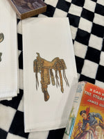 Western Kitchen Hand Towels - Saddle up & Wyoming Flowers