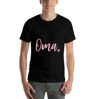Oma Cute Heart Grandma Womens Pink  Tagless Design T-Shirt