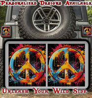 Peace print Taillight cover decal 22