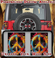 Peace print Taillight cover decal 22