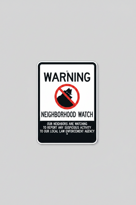 Warning Neighborhood Watch Sign