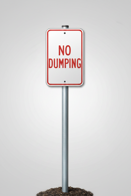 No Dumping Sign