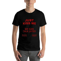 Just Kiss Me Cute Valentines Day Lover  Heathered Texture T-Shirt