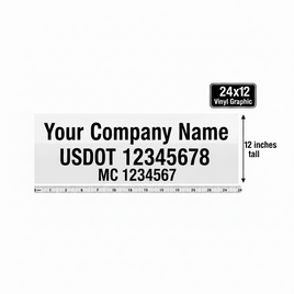24" x 12" US DOT Number Kit – Company Name, USDOT & MC
