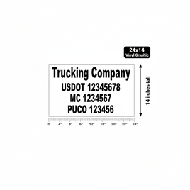 24" x 14" US DOT Number Kit – 4 Line