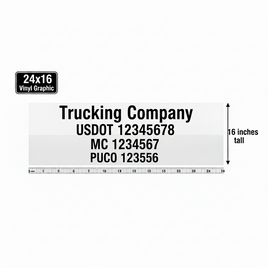 24" x 16" US DOT Number Kit – 5 Line