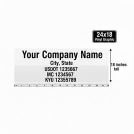24" x 18" US DOT Number Kit – 5 Line with KYU