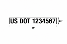 24" x 3.5" Single USDOT Number Decal