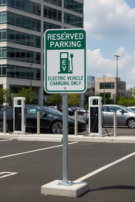 Reserved Parking Electric Vehicle Charging Only Sign