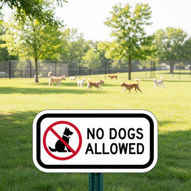 No Dogs Allowed Sign