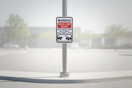 Parking Permit Required Violators Towed Sign