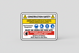 Construction Site Safety Rules Sign