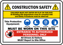 Construction Site Safety Sign

 12x18