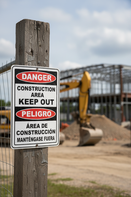Bilingual Construction Area Authorized – Prosecuted (Style 2)