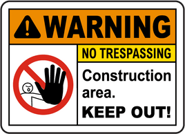 Construction Work In Progress Sign 12x18