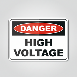 Danger High Voltage Sign - No Symbol