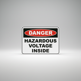 Danger Hazardous Voltage Inside Sign