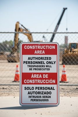Bilingual Construction Area Authorized -Prosecuted