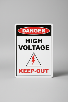 Danger High Voltage Keep Out Sign