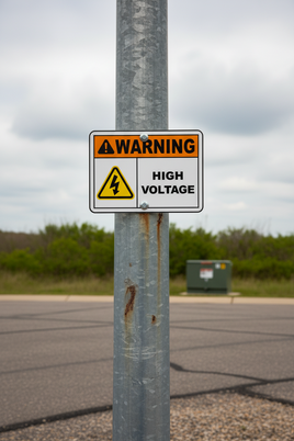 Warning High Voltage Sign