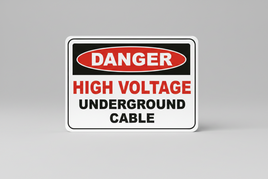 High Voltage Cable Underground Sign