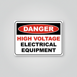 Danger High Voltage Equipment Sign