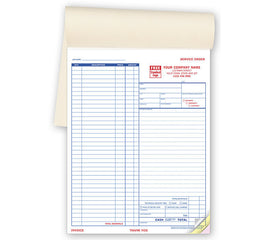 Service Orders - Large Booked
Size: 8 1/2 X 11"