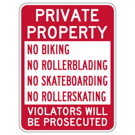 PRIVATE PROPERTY  18 x 24
