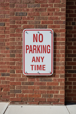 No Parking Anytime Sign