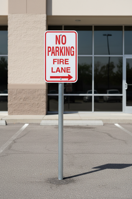 No Parking Fire Lane Right Sign