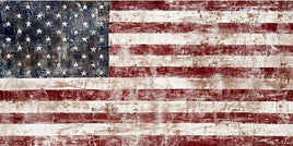 Rustic Flag Bumper Sticker or Magnetic 4"X8"