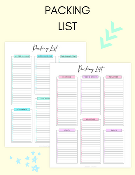 Packing List