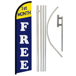 1st Month Free Windless Banner Flag & Pole Kit