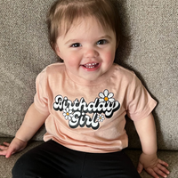 DAISY - BIRTHDAY GIRL - w/ Full Daisy on Back - Child Tee