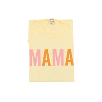 Butter Comfort Colors® - MAMA + Smiley on Back (Pink and Orange)