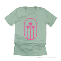 3 PALM TREES IN OVAL - Unisex Tee