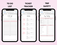 Digital Travel Phone Planner Bundle