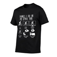 Things I Do In My Spare Time Mountain Bike Funny Biking  Moisture-wicking T-Shirt