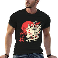 Vintage Animal Funny Fox Retro Okami Basic Meme Japan Style  Rolled Sleeves T-Shirt