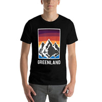 Greenland Grnland Grnland Fans Geschenk Unisex-Adults Black Modern Collarless Crew Neck  Breathable T-Shirt