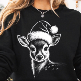 Vintage Christmas Reindeer Comfort Colors T-Shirt