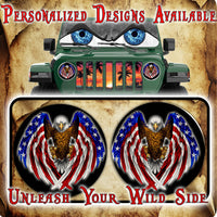 Eagle eye for a round beast headlight decal. 32