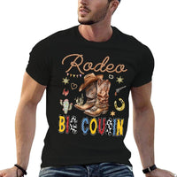 Rodeo Big Cousin Western Cowboy Birthday Matching Family  Oversized Silhouette T-Shirt