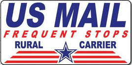 24"X12" US MAIL FREQUENT STOPS RURAL CARRIER MAGNET STAR & STRIPES