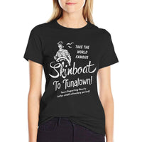 Funny Skin Boat to Tuna Town Unisex for Men  Graphic-printed T-Shirt