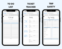 Digital Travel Phone Planner Blue